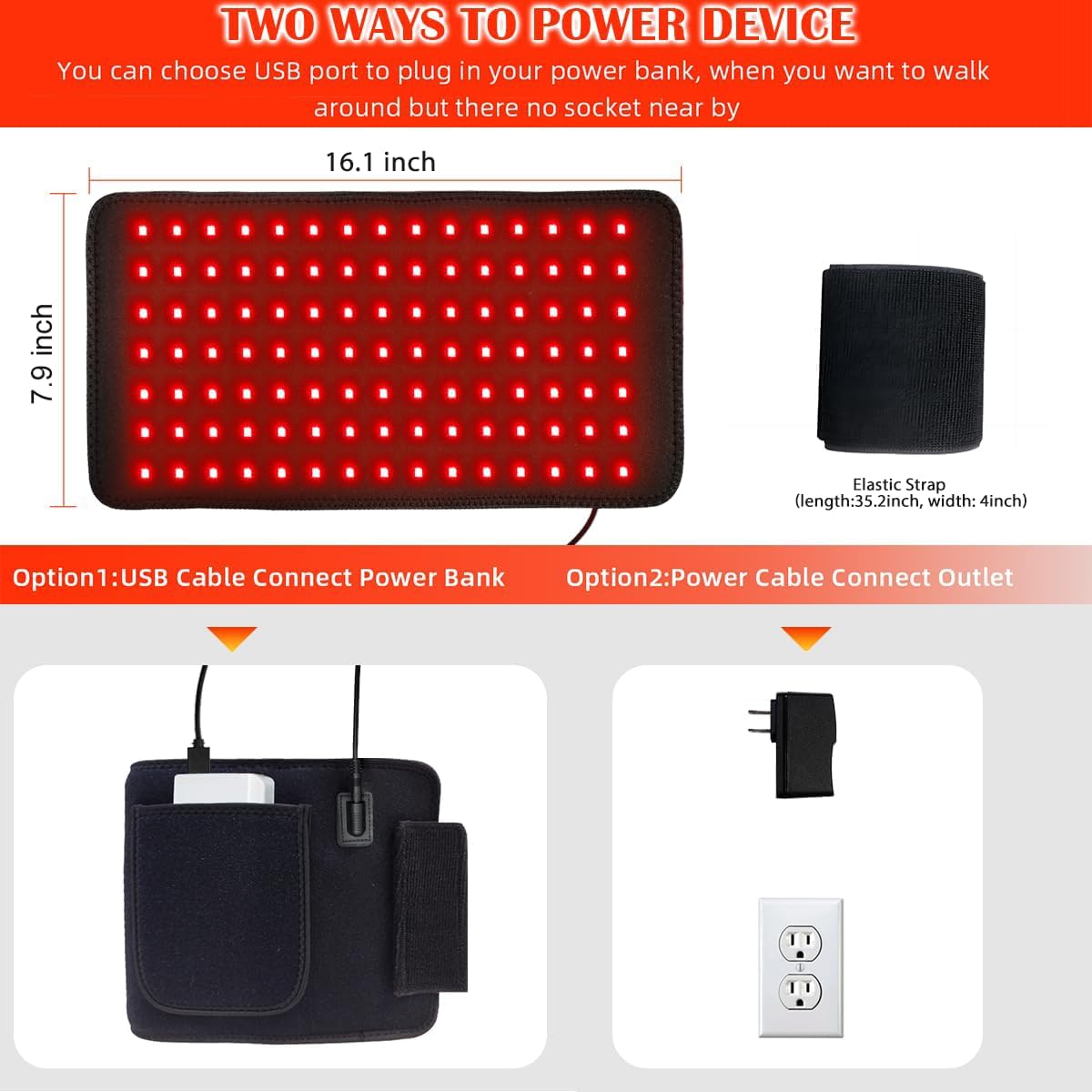 Portable Red Light Therapy Belt