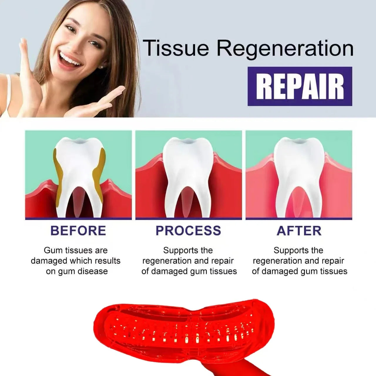 Easy Red Light Gum Care Device